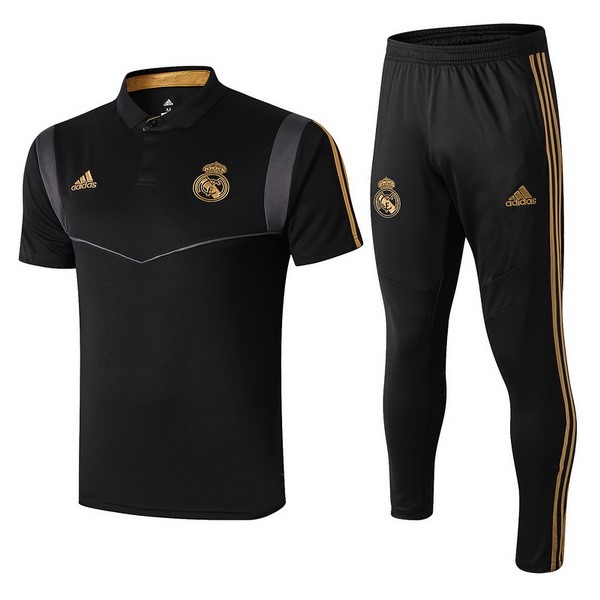 Polo Conjunto Completo Real Madrid 2019/20 Negro Gris